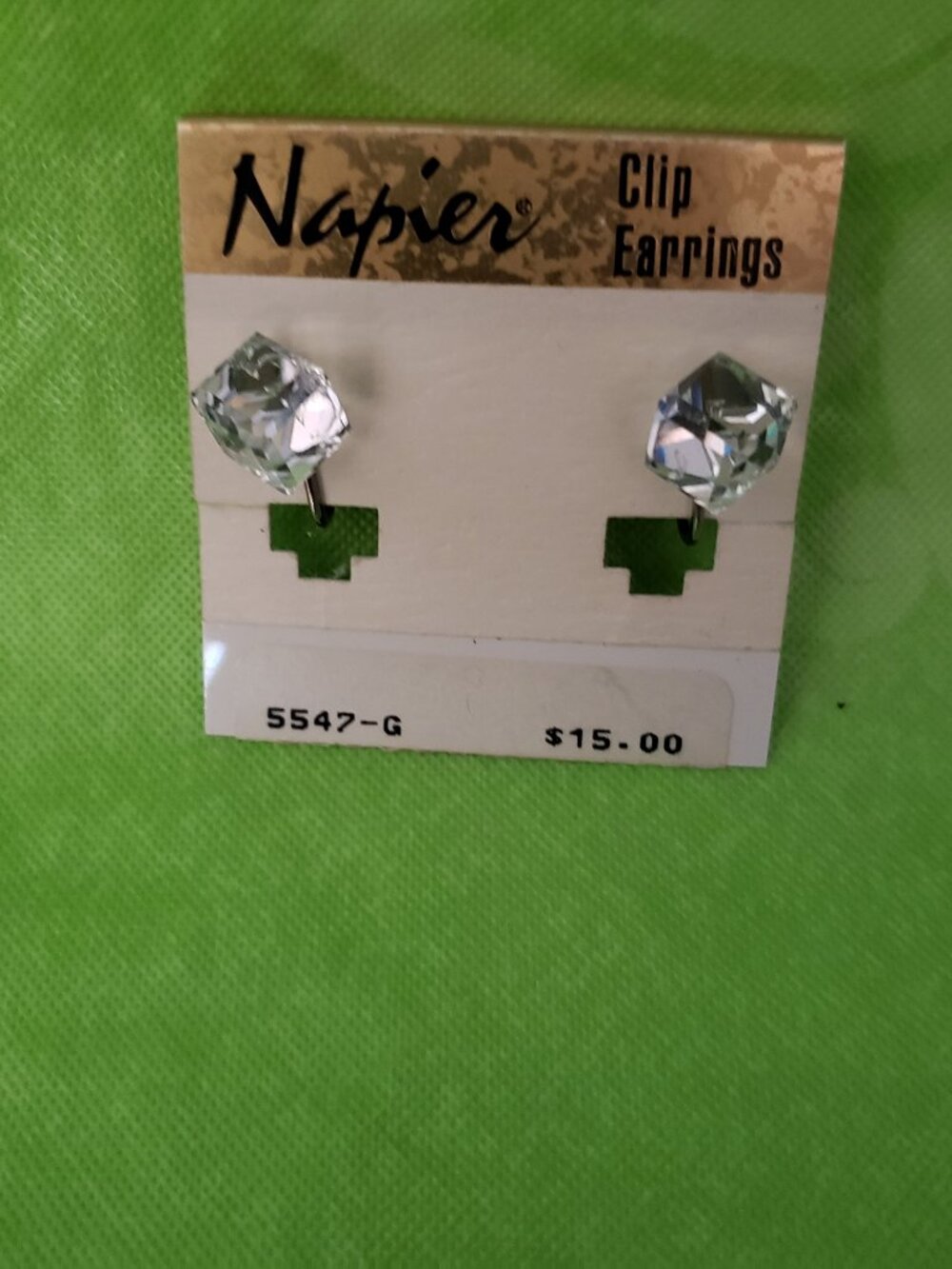 Vintage Napier Crystal Earrings - Picture 3 of 5